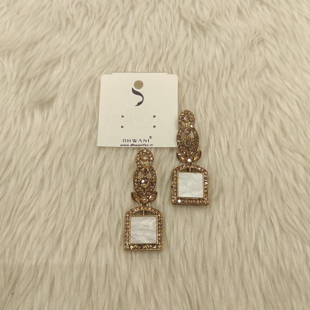 Dhwani Gold Plated Austrian Stone Dangler Earrings