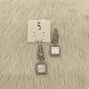 Dhwani Silver Plated Austrian Stone Dangler Earrings