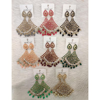 Dhwani Trendy Crystal Stone Dangler Earrings