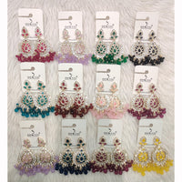 Dhwani Crystal Stone And Austrian Stone Beads Dangler Earrings
