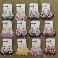 Dhwani Crystal Stone And Austrian Stone Beads Dangler Earrings