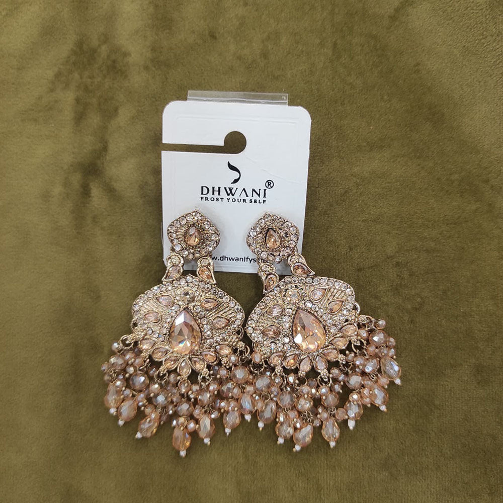 Dhwani Grace Crystal Stone Beads And Pearl Occasion Earrings