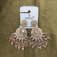 Dhwani Grace Crystal Stone Beads And Pearl Occasion Earrings