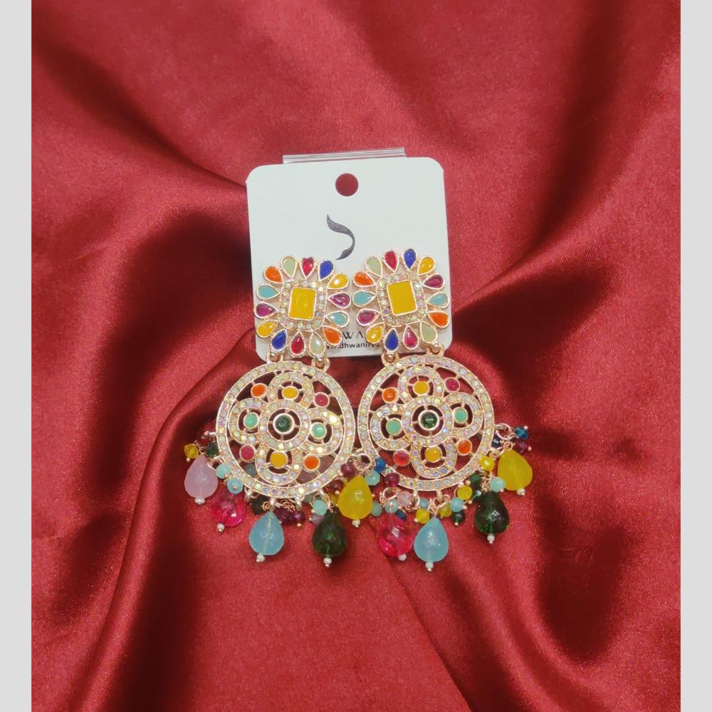 Dhwani Crystal And Austrian Stone Dangler Earrings