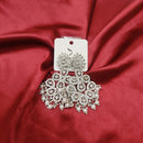 Dhwani Silver Plated Austrian Stone And Kundan Stone Beads Dangler Earrings