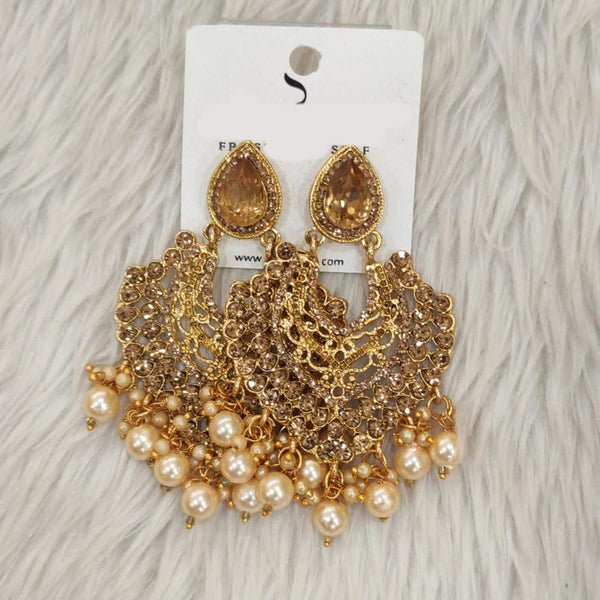 Dhwani Gold Plated Austrian Stone Dangler Earrings