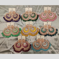 Dhwani Kundan Stone Beads Meenakari Dangler Earrings
