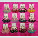 Dhwani Gold Plated Crystal Stone And Beads Dangler Earrings