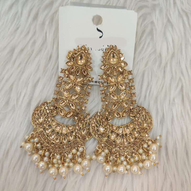 Dhwani Gold Plated Austrian Stone Dangler Earrings