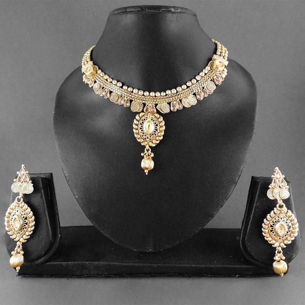 Darshana Jewels Copper Gold Plated Necklace Set - FAP0054