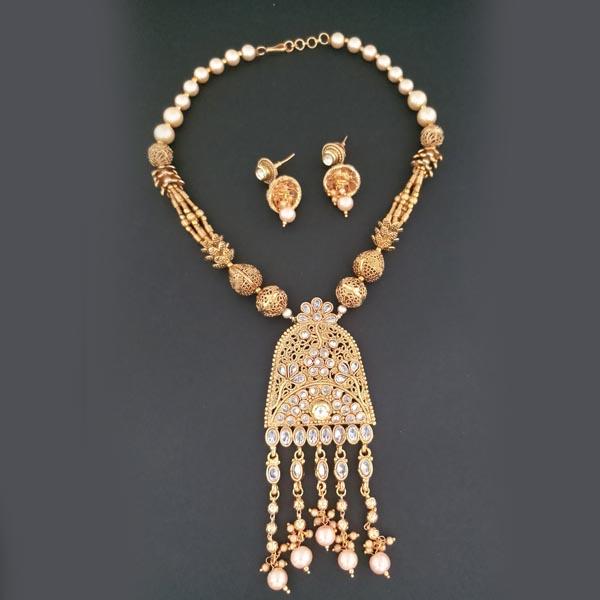 Darshana Jewels AD Stone Copper Necklace Set - FAP0181B