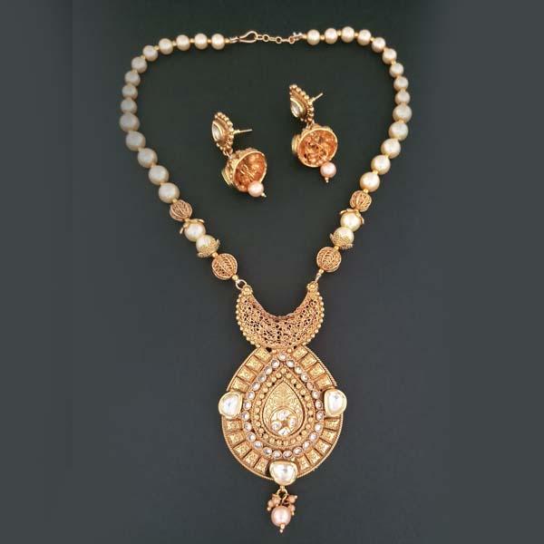 Darshana Jewels AD Stone Copper Necklace Set - FAP0182B