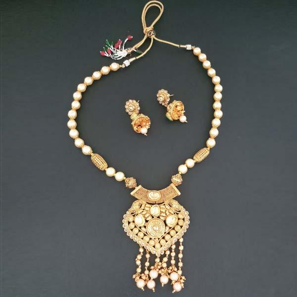 Darshana Jewels AD Stone Pearl Copper Necklace - FAP0185A