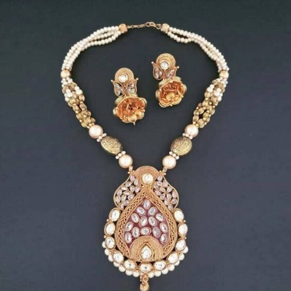 Darshana Jewels AD Stone Copper Necklace Set