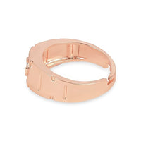 Etnico Stylish Rose Gold Plated Cubic Zirconia American Diamond Adjustable Finger Ring For Men & Boys (FL234RG)