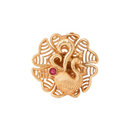 Etnico Gold Plated Traditional Peacock Design Comfort Fit Finger Ring for Women (FL269)