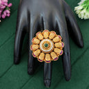 Js Fashion High Gold Royal Pota Stone And Pearl Designer Ring