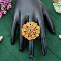 Js Fashion High Gold Royal Pota Stone Designer Ring