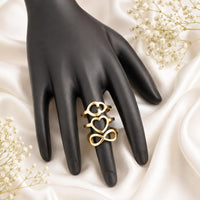 Js Fashion  Anti Tarnish Elegant High Gold Love Symbol Finger Ring