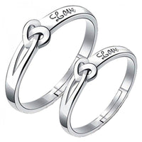 Darshana Jewels Silver Plated Adjustable Couple Ring