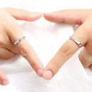 Mahi Valentine Gift Proposal Forever Together Couple Ring Set with Crystal for Men and Women (FRCO1103208R)