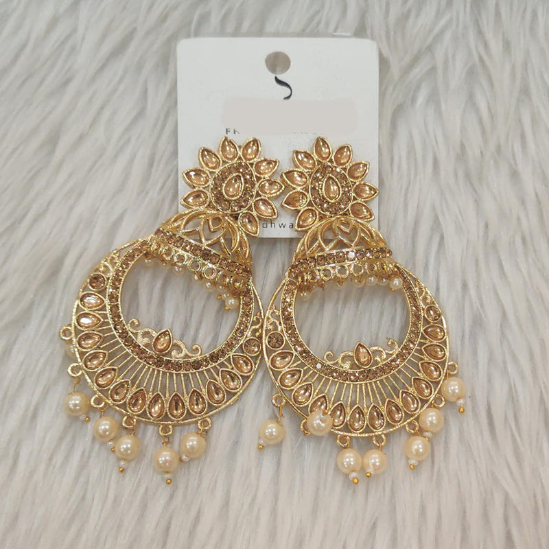 Dhwani Gold Plated Austrian Stone Dangler Earrings