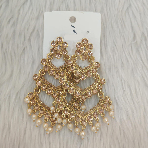 Dhwani Gold Plated Crystal Stone Dangler Earrings