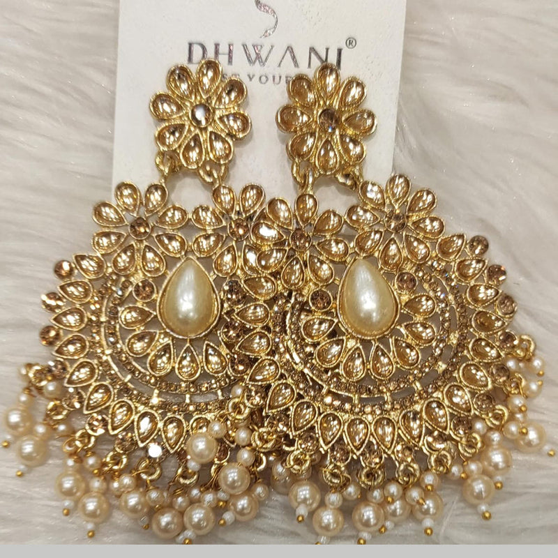 Dhwani Gold Plated Austrian Stone Dangler Earrings