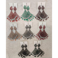 Dhwani Trendy Crystal Stone Dangler Earrings