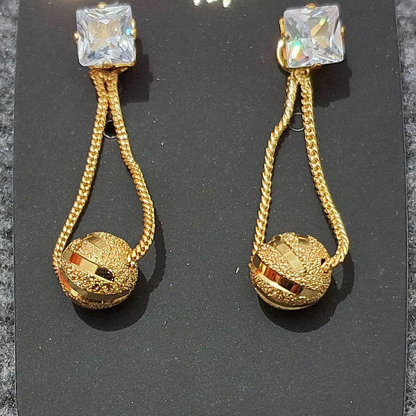 Martina Jewels Gold Plated Crystal Stone Dangler Earrings