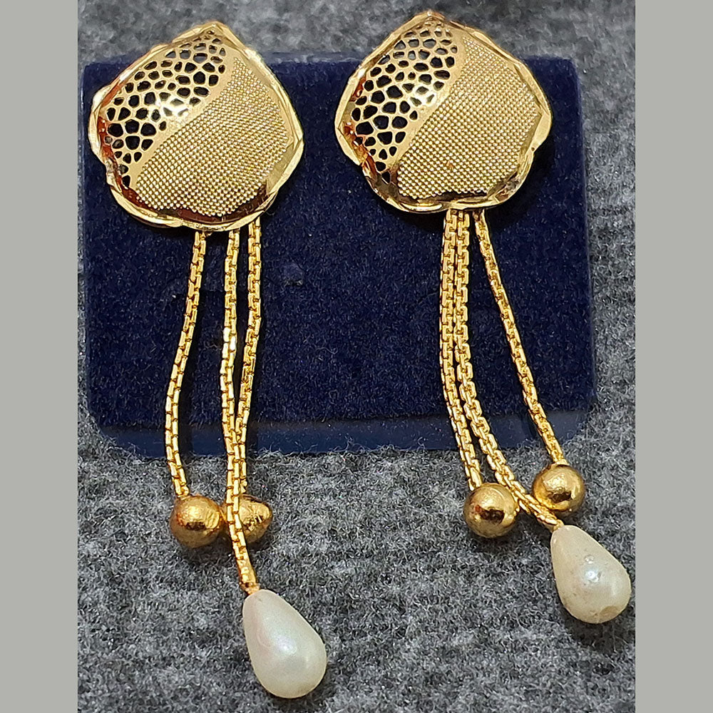 Martina Jewels Gold Plated Pearls Dangler Earrings