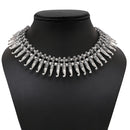 Bevy Pearls Oxidised Plated Necklace Set