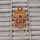 Js Fashion  High Gold Antique Floral Juda Pin with Pearl