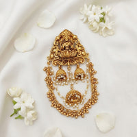 Js Fashion  Designer God Laxmi design Pearl jhumka Temple Juda Hair Accessory