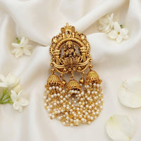 Js Fashion  Designer God Laxmi design Pearl jhumka Temple Juda Hair Accessory