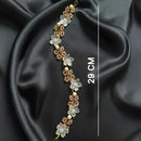 Js Fashion Pack Of 1  Bridal Pearl Floral Hair Vine for Women & Girl | Crystal Bridal Headpiece with Gold Wire | Wedding Bun & Updo Accessory | Handmade Pearl Crystal Hair Vine for Brides & Bridesmaids