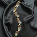 Js Fashion Pack Of 1  Bridal Pearl Floral Hair Vine for Women & Girl | Crystal Bridal Headpiece with Gold Wire | Wedding Bun & Updo Accessory | Handmade Pearl Crystal Hair Vine for Brides & Bridesmaids