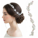 Js Fashion Pack of 1 Pearl Floral Bridal Hair Vine for Women & Girls | Crystal Headpiece with Gold Wire | Elegant Wedding Bun & Updo Accessory | Handmade Pearl-Crystal Hair Vine for Brides and Bridesmaids