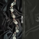 Js Fashion Pack of 1 Pearl Floral Bridal Hair Vine for Women & Girls | Crystal Headpiece with Gold Wire | Elegant Wedding Bun & Updo Accessory | Handmade Pearl-Crystal Hair Vine for Brides and Bridesmaids