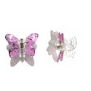 Js Fashion Trendy Double Shaded Butterfly Multi-Color Acrylic Hair Clips for Women & Girls – Pack of 12 Mini Hair Clutchers