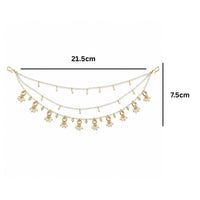 EtnicoTraditional Kundan Style Pearl Beaded Hair Chain for Women (HC01)