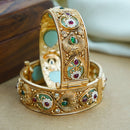 House of Jewellery Royal Pota Stone Openable Bangles Set