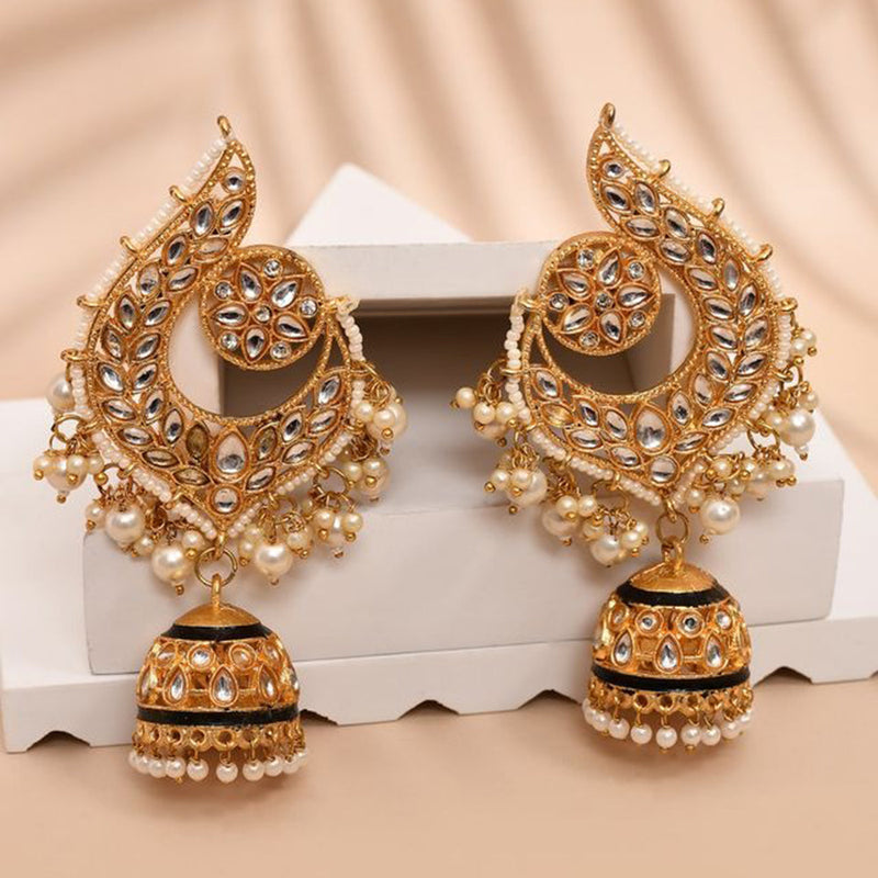 House Of Ree Peacock Black Jhumki Drop Earrings for Womens | Women | Girls ER154