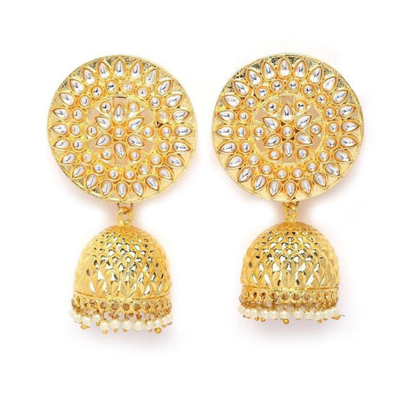 House Of Ree Golden Jhumki Earrings for Womens | Women | Girls ER116