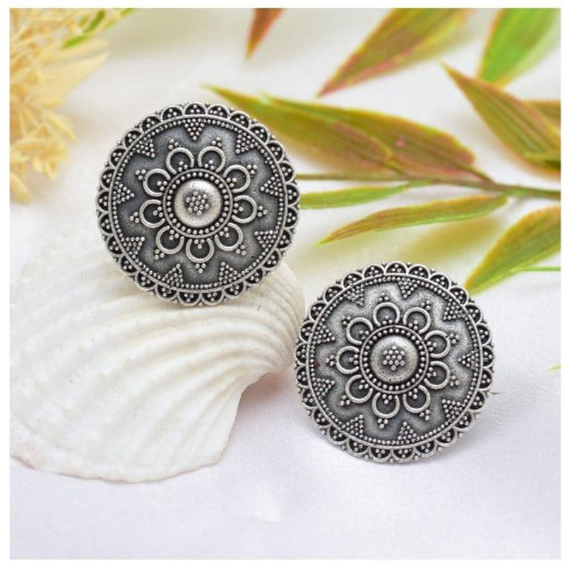 House Of Ree New Stylish Oxidized 18K Gold Studs Earrings for Womens|Women|Girls ER014