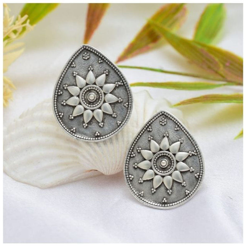 House Of Ree New Stylish Oxidized 18K Gold Studs Earrings for Womens|Women|Girls ER021