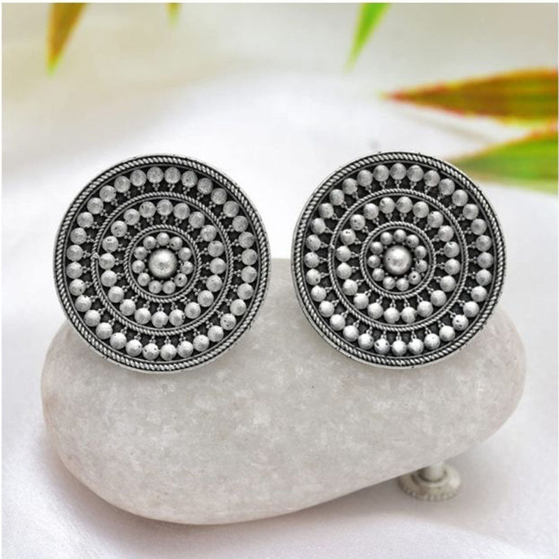 House Of Ree New Stylish Oxidized 18K Gold Studs Earrings for Womens|Women|Girls ER023