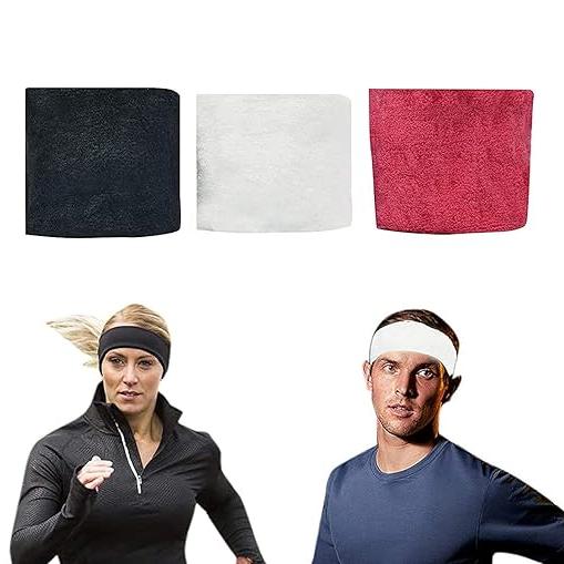 HP HIGH PROFILE Cotton Elastic Stretchy Headband for Women (Black White Dark Pink) -Pack of 3