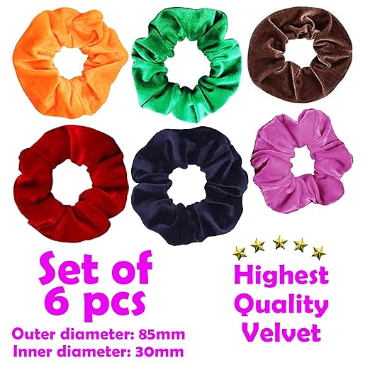 HP HIGH PROFILE Multicolour Hair Band/Ties Elastic Ponytail Holders for Women Girls and Children - 6 pcs