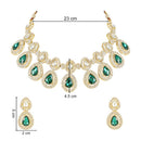 Etnico Gold Plated Traditional Kundan & Stone Studded Choker Necklace Jewellery With Earrings Set for Women/Girls (IJ371G)